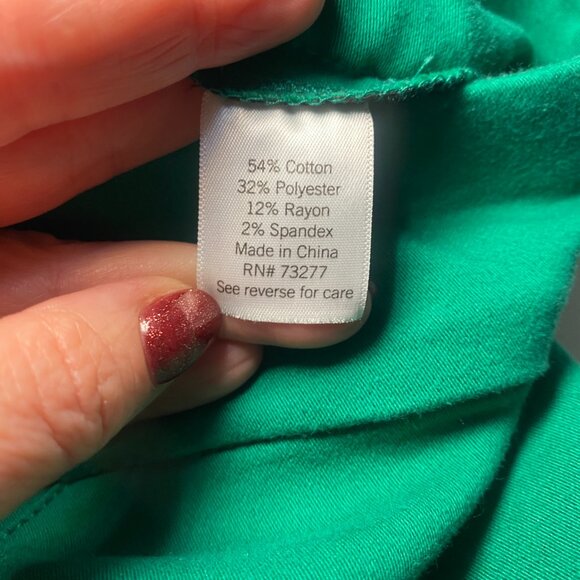 Croft & Barrow Effortless Stretch Pant Green Pull-On 12 Comfort Office EUC - Picture 5 of 11